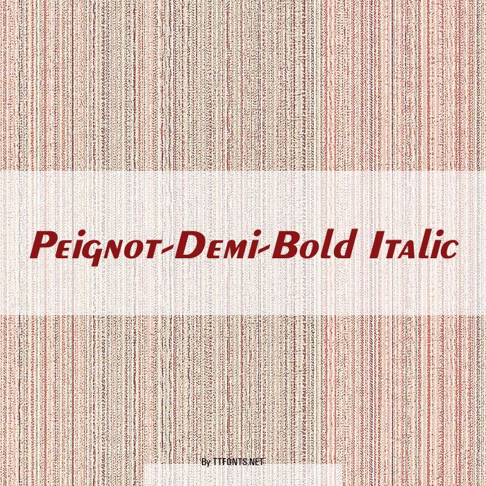 Peignot-Demi-Bold Italic example